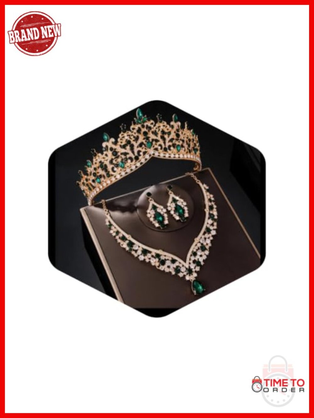 Crystal Bridal Tiaras Crown Earrings Necklace Set Halloween Prom Pageant Jewelry